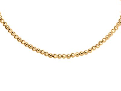 Collana Di Sfere Lisce Leggere Da 10 Mm, 50 Cm, Oro Giallo 18 Ct.