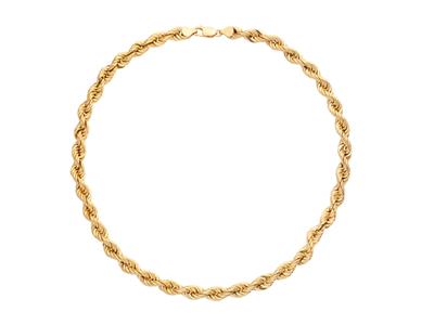 Collana Corda Cava 7,50 Mm, 45 Cm, Oro Giallo 18 Carati - Immagine Standard - 1