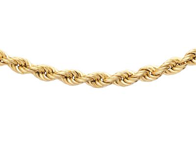 Collana Corda Cava 7,50 Mm, 45 Cm, Oro Giallo 18 Carati - Immagine Standard - 2