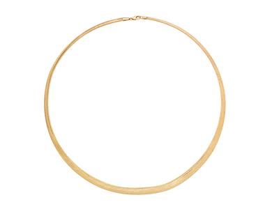 Collana Omega A Goccia Piatta 8 Mm, 45 Cm Oro Giallo 18 Carati