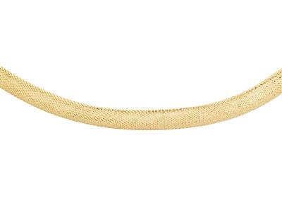 Collana Omega A Goccia Piatta 8 Mm, 45 Cm Oro Giallo 18 Carati - Immagine Standard - 2