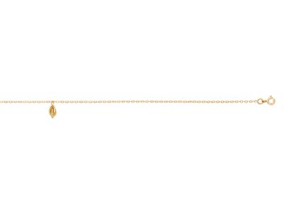 Catena Cavigliera Charm Noeud Piqué Forçat 4 Mm, 25+3 Cm, Oro Giallo 18 Carati - Immagine Standard - 2