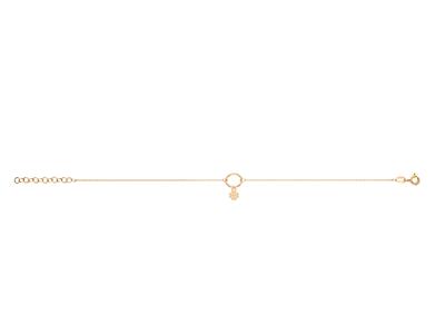 Bracciale Cerchio E Trifoglio, 17+3 Cm, Oro Giallo 18 Carati - Immagine Standard - 1
