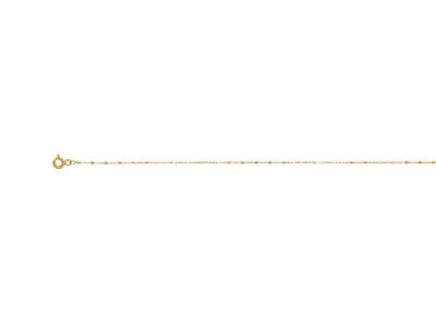 Collana A Maglie Forçat, Alternate Da 1 E 3 Mm, 45 Cm, Oro Giallo 18 Ct.