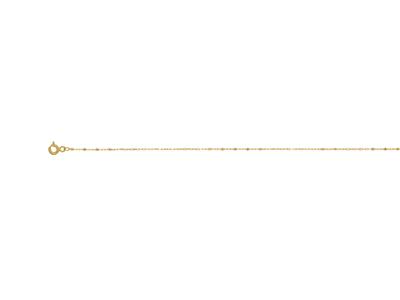 Collana A Maglie Forçat, Alternate Da 1 E 3 Mm, 45 Cm, Oro Giallo 18 Ct.