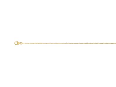 Collana Forçat Taglio Diamante 1 Mm, 45 Cm, Oro Giallo 18 Carati