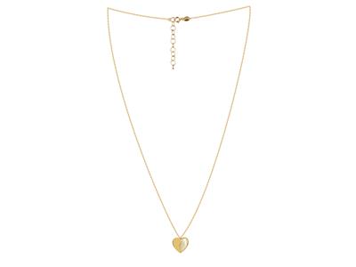 Collana Con Mezza Madreperla Motivocuore Su Catena, 42+3 Cm, Oro Gial Lo 18 Carati - Immagine Standard - 2