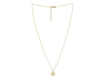 Collana Con Motivo Floreale In Madreperla Su Catena, 42+3 Cm, Oro Giallo 18 Carati - Immagine Standard - 2
