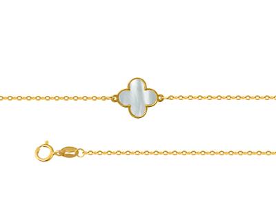 Cavigliera Motivo Cuore Madreperla Su Catena, 25+3 Cm, Oro Giallo 750 - Immagine Standard - 2