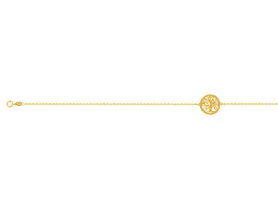 Bracciale Albero Della Vita Con Contorno, 173 Cm, Oro Giallo 18 Kt