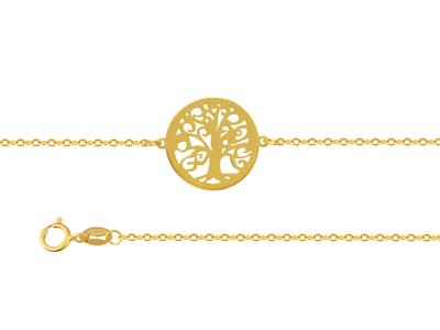 Cavigliera Albero Della Vita Con Contorno, 25+3 Cm, Oro Giallo 750 - Immagine Standard - 2