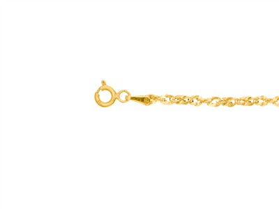 Bracciale Corda 2,30 Mm, 19 Cm, Orogiallo 18 Kt