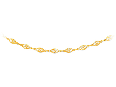 Collana In Maglia Di Filigrana 6,8 Mm, 50 Cm, Oro Giallo 18 Carati