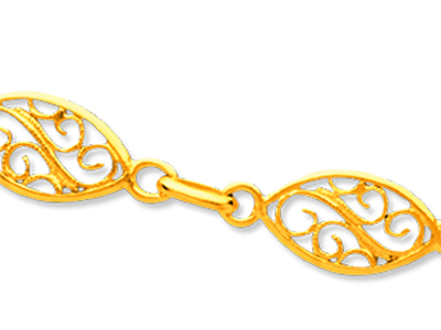 Collana In Maglia Di Filigrana 6,8 Mm, 50 Cm, Oro Giallo 18 Carati - Immagine Standard - 2