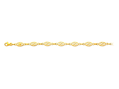 Bracciale A Maglia Filigranata 6 Mm, 19 Cm, Oro Giallo 18 Carati