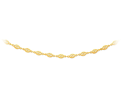 Collana Filigrana 5,2 Mm, 50 Cm, Oro Giallo 18 Carati