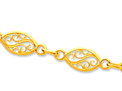 Collana In Maglia Di Filigrana 5,2 Mm, 50 Cm, Oro Giallo 18 Carati - Immagine Standard - 2