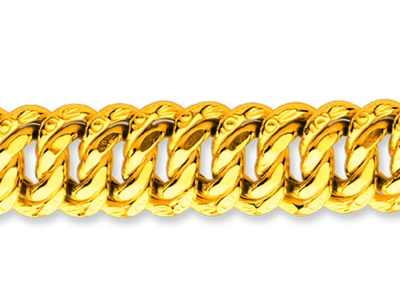 Bracciale Maglia Americana 12 Mm, 19 Cm, Oro Giallo 18 Carati - Immagine Standard - 2