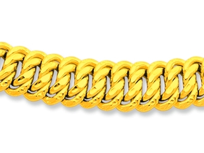 Collana Maglia Americana A Scalare 11 Mm, 45 Cm, Oro Giallo 18 Carati - Immagine Standard - 2