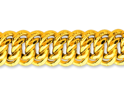 Bracciale Maglia Americana 14 Mm, 21 Cm, Oro Giallo 18 Carati - Immagine Standard - 2