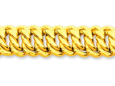 Bracciale Maglia Americana 10 Mm, 19 Cm, Oro Giallo 18 Carati - Immagine Standard - 2