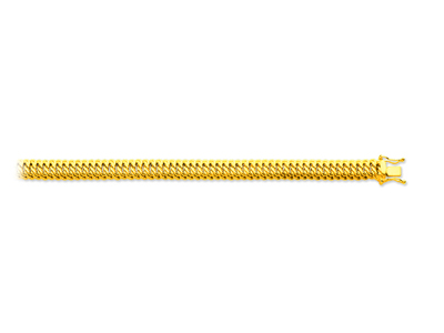 Bracciale A Maglia Americana 8 Mm, 18 Cm, Oro Giallo 18 Carati - Immagine Standard - 1