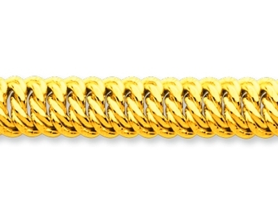 Bracciale Maglia Americana 8 Mm, 18cm, Oro Giallo 18 Carati - Immagine Standard - 2