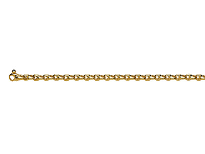 Bracciale Doppie Conchiglie Sfalsate 5,80 Mm, 19,5 Cm, Oro Giallo 18 Carati - Immagine Standard - 1