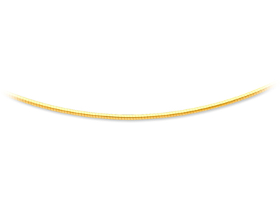 Collana Omega Round Avvolto 1,8 Mm, 45 Cm, Oro Giallo 18k