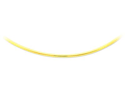 Collana Omega Curvo 3 Mm, 42 Cm, Oro Giallo 18 Carati - Immagine Standard - 1