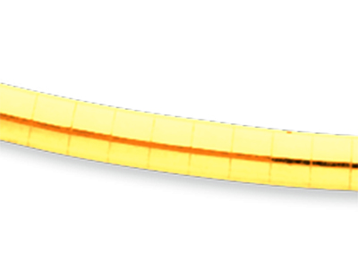 Collana Omega Curvo 3 Mm, 42 Cm, Oro Giallo 18 Carati - Immagine Standard - 2
