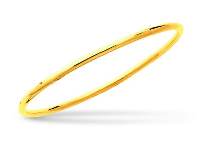 Bracciale Jonc Chiuso, Filo Rotondo 3 Mm, Forma Rotonda 65 Mm, Oro Giallo 18 Ct. - Immagine Standard - 1