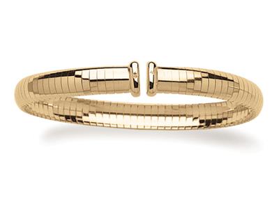 Bracciale Rigido Aperto Flessibile Omega 6 Mm, Oro Giallo 18 Carati. Rif. 815