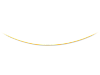 Collana Omega Tondo Avvolto 1 Mm, 42 Cm, Oro Giallo 18 Carati