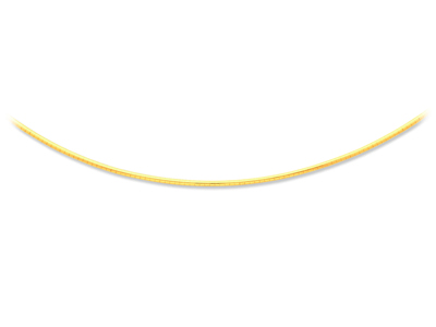 Collana Rotonda Omega 2 Mm, Estremit Svitabili, 42 Cm, Oro Giallo 18 Carati