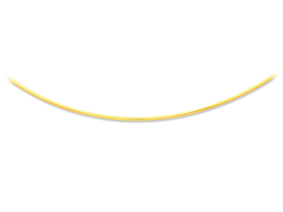 Collana Omega Rotonda 2 Mm, Estremità Svitabili, 42 Cm, Oro Giallo 18 Ct.