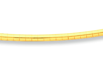 Collana Rotonda Omega 2 Mm, Estremit@ Svitabili, 42 Cm, Oro Giallo 18 Carati - Immagine Standard - 2