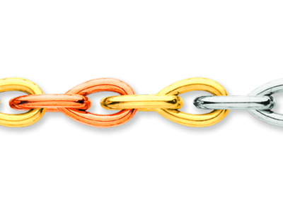 Bracciale A Ogive 7,1 Mm, 19 Cm, 3 Ori 18k - Immagine Standard - 2
