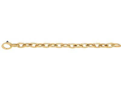 Bracciale 1623, Maglia Ovale Grande, 21,5 Cm, Oro Giallo 18 Ct.