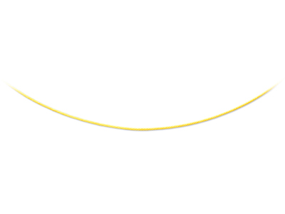 Collana Con Cavo Da 1 Mm, 42-45 Cm,oro Giallo 18 Carati