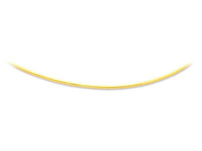 Collana Omega Tondo 2 Mm, 42 Cm, Oro Giallo 18 Carati