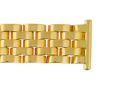 Bracciale Orologio Grain De Riz, Mailleserr{e Da 18 Mm, Oro Giallo 18 Carati. Rif. 9056 - Immagine Standard - 2
