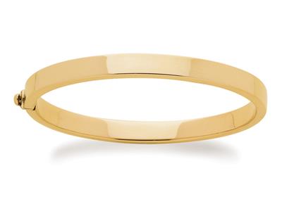 Bracciale Hollow Wedding Band 6 X 3 Mm, 60 Mm, Oro Giallo 18 Carati. Ref. 1774