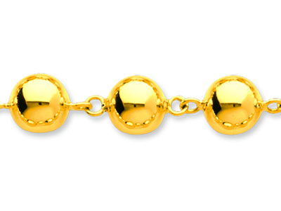 Collana Con Perle Marseillais 8 Mm,45 Cm, Oro Giallo 18 Carati - Immagine Standard - 2