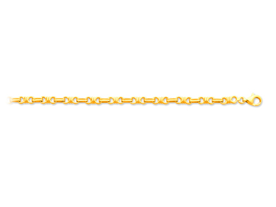 Bracciale Nodi 4,4 Mm, 20 Cm, Oro Giallo 18 Carati