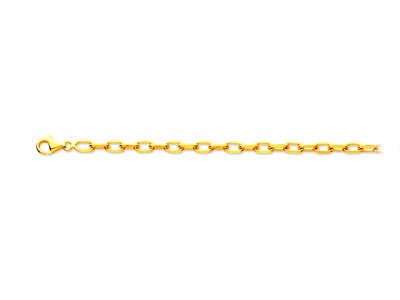 Bracciale Maglia Forat Diamantato,21 Cm, Oro Giallo 18 Carati