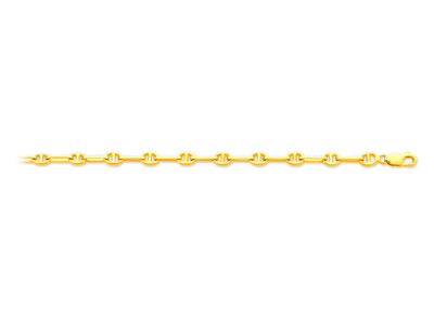 Bracciale Maglia Marina Fantasia 5 Mm, 19 Cm, Oro Giallo 18 Carati
