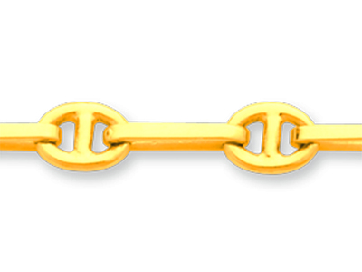 Bracciale A Maglia Marina Fantasia 5 Mm, 19 Cm, Oro Giallo 18 Carati - Immagine Standard - 2