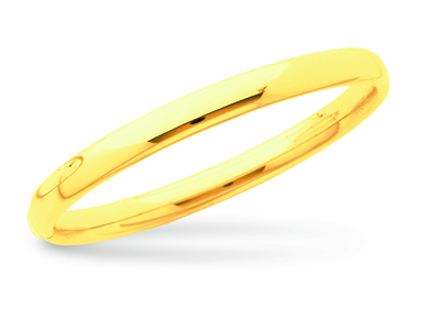 Bracciale Rigido Con Apertura, Filoovale Da 7 Mm, Forma Ovale Da 58 M M, Oro Giallo 18 Carati - Immagine Standard - 1