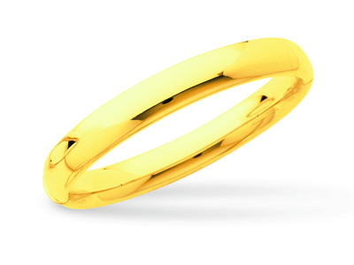 Bracciale Apertura, Filo Ovale 10 Mm, Forma Ovale 58 Mm, Oro Giallo 18 Carati